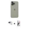 MARSİLYAN™- iPhone 13 Pro Max Kılıf Ufuk Minimal Özel Seri - Siyah Bilvis 3D Mat Cam Ekran Koruyucu + Pers Alüminyum Kamera Lens - LT