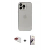 MARSİLYAN™- iPhone 13 Pro Max Kılıf Ufuk Minimal Özel Seri - Siyah Bilvis 3D Mat Cam Ekran Koruyucu + Pers Alüminyum Kamera Lens - KI