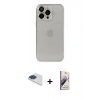 MARSİLYAN™- iPhone 13 Pro Max Kılıf Ufuk Minimal Özel Seri - Siyah Bilvis 3D Mat Cam Ekran Koruyucu + Pers Alüminyum Kamera Lens - LT