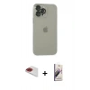 MARSİLYAN™- iPhone 13 Pro Max Kılıf Ufuk Minimal Özel Seri - Siyah Bilvis 3D Mat Cam Ekran Koruyucu + Pers Alüminyum Kamera Lens - KI
