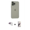 MARSİLYAN™- iPhone 13 Pro Max Kılıf Ufuk Minimal Özel Seri - Siyah Bilvis 3D Mat Cam Ekran Koruyucu + Pers Alüminyum Kamera Lens - GI