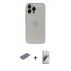 MARSİLYAN™- iPhone 13 Pro Max Kılıf Ufuk Minimal Özel Seri - Siyah Bilvis 3D Mat Cam Ekran Koruyucu + Renkli Kamera Lens Koruma Cam - PE