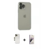 MARSİLYAN™- iPhone 13 Pro Max Kılıf Ufuk Minimal Özel Seri - Siyah Bilvis 3D Mat Cam Ekran Koruyucu + Shine Kamera Lens - GD