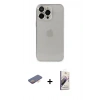 MARSİLYAN™- iPhone 13 Pro Max Kılıf Ufuk Minimal Özel Seri - Siyah Bilvis 3D Mat Cam Ekran Koruyucu + Renkli Kamera Lens Koruma Cam - TU