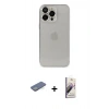 MARSİLYAN™- iPhone 13 Pro Max Kılıf Ufuk Minimal Özel Seri - Siyah Bilvis 3D Mat Cam Ekran Koruyucu + Yeşil Renkli Kamera Lens Koruma Cam