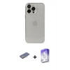 MARSİLYAN™- iPhone 13 Pro Max Kılıf Ufuk Minimal Özel Seri - Siyah Bilvis 5in1 3D Magic Cam Ekran Koruyucu + Sarı Renkli Kamera Lens Koruma Cam