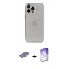 MARSİLYAN™- iPhone 13 Pro Max Kılıf Ufuk Minimal Özel Seri - Siyah Bilvis 5in1 3D Magic Cam Ekran Koruyucu + Renkli Kamera Lens Koruma Cam - TU