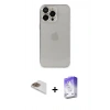 MARSİLYAN™- iPhone 13 Pro Max Kılıf Ufuk Minimal Özel Seri - Siyah Bilvis 5in1 3D Magic Cam Ekran Koruyucu + Pers Alüminyum Kamera Lens - GD