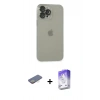 MARSİLYAN™- iPhone 13 Pro Max Kılıf Ufuk Minimal Özel Seri - Siyah Bilvis 5in1 3D Magic Cam Ekran Koruyucu + Sarı Renkli Kamera Lens Koruma Cam