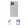 MARSİLYAN™- iPhone 13 Pro Max Kılıf Ufuk Minimal Özel Seri - Siyah Bilvis 5in1 3D Magic Cam Ekran Koruyucu + Shine Kamera Lens - GD