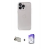 MARSİLYAN™- iPhone 13 Pro Max Kılıf Ufuk Minimal Özel Seri - Siyah Bilvis 5in1 3D Magic Cam Ekran Koruyucu + Rainbow Kamera Lens Koruma Cam - REGD