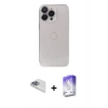 MARSİLYAN™- iPhone 13 Pro Max Kılıf Ufuk Minimal Özel Seri - Siyah Bilvis 5in1 3D Magic Cam Ekran Koruyucu + Pers Alüminyum Kamera Lens - SABE