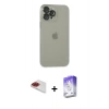 MARSİLYAN™- iPhone 13 Pro Max Kılıf Ufuk Minimal Özel Seri - Siyah Bilvis 5in1 3D Magic Cam Ekran Koruyucu + Pers Alüminyum Kamera Lens - KI