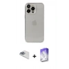 MARSİLYAN™- iPhone 13 Pro Max Kılıf Ufuk Minimal Özel Seri - Siyah Bilvis 5in1 3D Magic Cam Ekran Koruyucu + Pers Alüminyum Kamera Lens - SABE