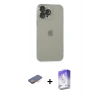 MARSİLYAN™- iPhone 13 Pro Max Kılıf Ufuk Minimal Özel Seri - Siyah Bilvis 5in1 3D Magic Cam Ekran Koruyucu + Renkli Kamera Lens Koruma Cam - TU