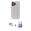 MARSİLYAN™- iPhone 13 Pro Max Kılıf Ufuk Minimal Özel Seri - Siyah Bilvis 5in1 5D Magic Hayalet Cam Ekran Koruyucu + Pers Alüminyum Kamera Lens - GD