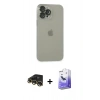 MARSİLYAN™- iPhone 13 Pro Max Kılıf Ufuk Minimal Özel Seri - Siyah Bilvis 5in1 5D Magic Hayalet Cam Ekran Koruyucu + Raze Metal Kamera Lens - GD