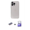MARSİLYAN™- iPhone 13 Pro Max Kılıf Ufuk Minimal Özel Seri - Siyah Bilvis 5in1 5D Magic Hayalet Cam Ekran Koruyucu + Renkli Kamera Lens Koruma Cam - TU