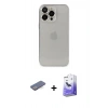 MARSİLYAN™- iPhone 13 Pro Max Kılıf Ufuk Minimal Özel Seri - Siyah Bilvis 5in1 5D Magic Hayalet Cam Ekran Koruyucu + Renkli Kamera Lens Koruma Cam - MI