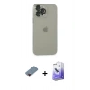 MARSİLYAN™- iPhone 13 Pro Max Kılıf Ufuk Minimal Özel Seri - Siyah Bilvis 5in1 5D Magic Hayalet Cam Ekran Koruyucu + Metal Kamera Lens Koruma Cam - KI