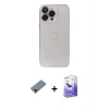 MARSİLYAN™- iPhone 13 Pro Max Kılıf Ufuk Minimal Özel Seri - Siyah Bilvis 5in1 5D Magic Hayalet Cam Ekran Koruyucu + Metal Kamera Lens Koruma Cam - KI