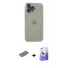 MARSİLYAN™- iPhone 13 Pro Max Kılıf Ufuk Minimal Özel Seri - Siyah Bilvis 5in1 5D Magic Hayalet Cam Ekran Koruyucu + Renkli Kamera Lens Koruma Cam - MI