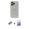 MARSİLYAN™- iPhone 13 Pro Max Kılıf Ufuk Minimal Özel Seri - Siyah Bilvis 5in1 5D Magic Hayalet Cam Ekran Koruyucu + Metal Kamera Lens Koruma Cam - KI