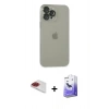 MARSİLYAN™- iPhone 13 Pro Max Kılıf Ufuk Minimal Özel Seri - Siyah Bilvis 5in1 5D Magic Hayalet Cam Ekran Koruyucu + Pers Alüminyum Kamera Lens - KI