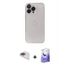MARSİLYAN™- iPhone 13 Pro Max Kılıf Ufuk Minimal Özel Seri - Siyah Bilvis 5in1 5D Magic Hayalet Cam Ekran Koruyucu + Pers Alüminyum Kamera Lens - GI