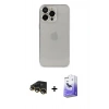 MARSİLYAN™- iPhone 13 Pro Max Kılıf Ufuk Minimal Özel Seri - Siyah Bilvis 5in1 5D Magic Hayalet Cam Ekran Koruyucu + Raze Metal Kamera Lens - GD