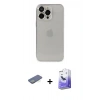 MARSİLYAN™- iPhone 13 Pro Max Kılıf Ufuk Minimal Özel Seri - Siyah Bilvis 5in1 5D Magic Hayalet Cam Ekran Koruyucu + Renkli Kamera Lens Koruma Cam - YL