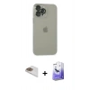 MARSİLYAN™- iPhone 13 Pro Max Kılıf Ufuk Minimal Özel Seri - Siyah Bilvis 5in1 5D Magic Hayalet Cam Ekran Koruyucu + Pers Alüminyum Kamera Lens - GD