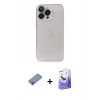 MARSİLYAN™- iPhone 13 Pro Max Kılıf Ufuk Minimal Özel Seri - Siyah Bilvis 5in1 5D Magic Hayalet Cam Ekran Koruyucu + Shine Kamera Lens Koruma Cam - GI