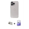 MARSİLYAN™- iPhone 13 Pro Max Kılıf Ufuk Minimal Özel Seri - Siyah Bilvis 5in1 5D Magic Hayalet Cam Ekran Koruyucu + Rainbow Kamera Lens Koruma Cam - REGD