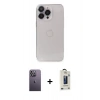 MARSİLYAN™- iPhone 13 Pro Max Kılıf Ufuk Minimal Özel Seri - Siyah Bilvis Hayalet Cam Ekran Koruyucu + Neon Fosforlu Kamera Lens - BZ
