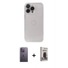 MARSİLYAN™- iPhone 13 Pro Max Kılıf Ufuk Minimal Özel Seri - Siyah Bilvis Hayalet Cam Ekran Koruyucu + Neon Fosforlu Kamera Lens - BZ