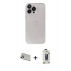 MARSİLYAN™- iPhone 13 Pro Max Kılıf Ufuk Minimal Özel Seri - Siyah Bilvis Hayalet Cam Ekran Koruyucu + Rainbow Kamera Lens Koruma Cam - BZ