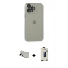 MARSİLYAN™- iPhone 13 Pro Max Kılıf Ufuk Minimal Özel Seri - Siyah Bilvis Hayalet Cam Ekran Koruyucu + Rainbow Kamera Lens Koruma Cam - BZ