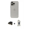 MARSİLYAN™- iPhone 13 Pro Max Kılıf Ufuk Minimal Özel Seri - Siyah Bilvis Hayalet Cam Ekran Koruyucu + Raze Metal Kamera Lens - GD