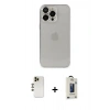 MARSİLYAN™- iPhone 13 Pro Max Kılıf Ufuk Minimal Özel Seri - Siyah Bilvis Hayalet Cam Ekran Koruyucu + Shine Kamera Lens - GD