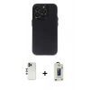 MARSİLYAN™- iPhone 13 Pro Max Kılıf Ufuk Minimal Özel Seri - Siyah Bilvis Hayalet Cam Ekran Koruyucu + Shine Kamera Lens - GD
