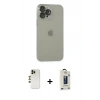 MARSİLYAN™- iPhone 13 Pro Max Kılıf Ufuk Minimal Özel Seri - Siyah Bilvis Hayalet Cam Ekran Koruyucu + Shine Kamera Lens - GD