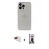 MARSİLYAN™- iPhone 13 Pro Max Kılıf Ufuk Minimal Özel Seri - Siyah Bilvis Hayalet Cam Ekran Koruyucu + Kırmızı Pers Alüminyum Kamera Lens