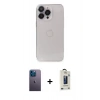 MARSİLYAN™- iPhone 13 Pro Max Kılıf Ufuk Minimal Özel Seri - Siyah Bilvis Hayalet Cam Ekran Koruyucu + Neon Fosforlu Kamera Lens - MI