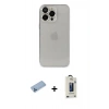 MARSİLYAN™- iPhone 13 Pro Max Kılıf Ufuk Minimal Özel Seri - Siyah Bilvis Hayalet Cam Ekran Koruyucu + Mavi Shine Kamera Lens Koruma Cam