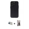 MARSİLYAN™- iPhone 13 Pro Max Kılıf Ufuk Minimal Özel Seri - Siyah Bilvis Hayalet Cam Ekran Koruyucu + Rainbow Kamera Lens Koruma Cam - MI
