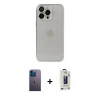 MARSİLYAN™- iPhone 13 Pro Max Kılıf Ufuk Minimal Özel Seri - Siyah Bilvis Hayalet Cam Ekran Koruyucu + Neon Fosforlu Kamera Lens - MI