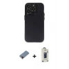 MARSİLYAN™- iPhone 13 Pro Max Kılıf Ufuk Minimal Özel Seri - Siyah Bilvis Hayalet Cam Ekran Koruyucu + Metal Kamera Lens Koruma Cam - KI