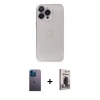 MARSİLYAN™- iPhone 13 Pro Max Kılıf Ufuk Minimal Özel Seri - Siyah Bilvis Hayalet Cam Ekran Koruyucu + Neon Fosforlu Kamera Lens - MI