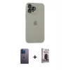 MARSİLYAN™- iPhone 13 Pro Max Kılıf Ufuk Minimal Özel Seri - Siyah Bilvis Hayalet Cam Ekran Koruyucu + Neon Fosforlu Kamera Lens - MI